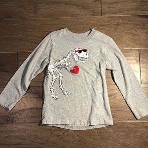 Valentines Dinosaur Heart long sleeve 5t